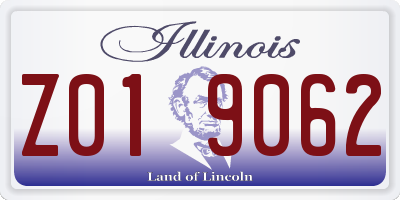 IL license plate Z019062