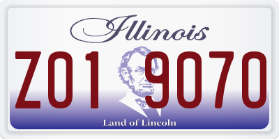 IL license plate Z019070