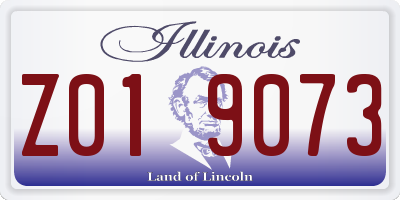 IL license plate Z019073