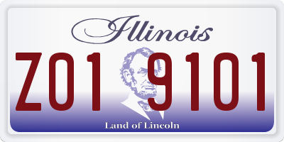 IL license plate Z019101
