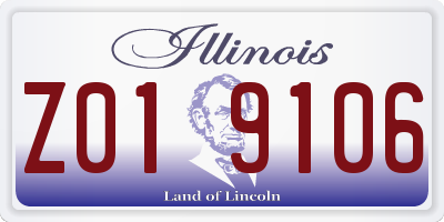 IL license plate Z019106
