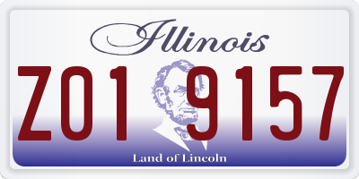 IL license plate Z019157