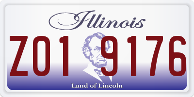IL license plate Z019176