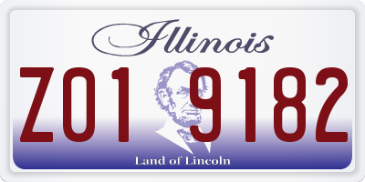 IL license plate Z019182