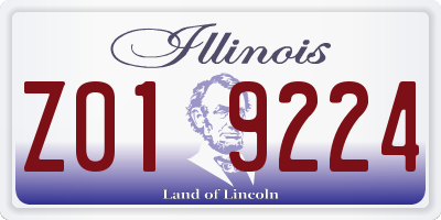 IL license plate Z019224