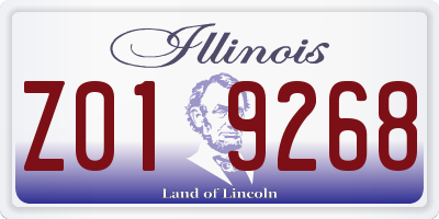 IL license plate Z019268