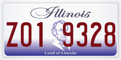 IL license plate Z019328