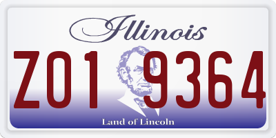IL license plate Z019364