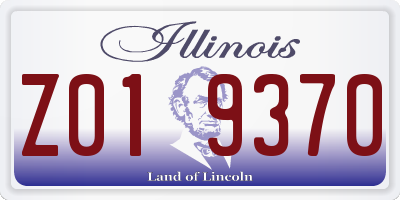 IL license plate Z019370