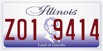 IL license plate Z019414