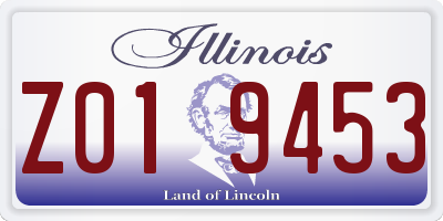 IL license plate Z019453