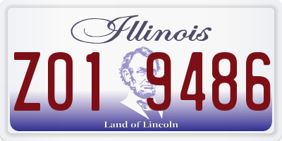 IL license plate Z019486