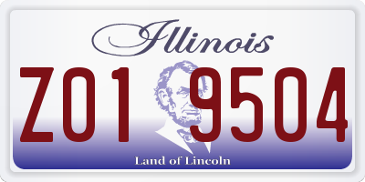 IL license plate Z019504