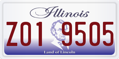 IL license plate Z019505