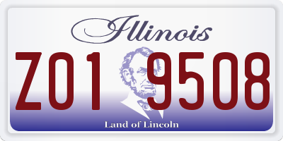 IL license plate Z019508
