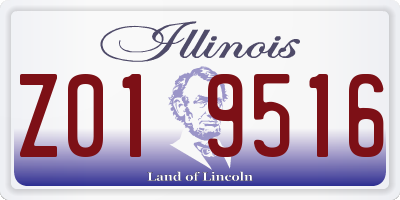 IL license plate Z019516