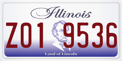 IL license plate Z019536