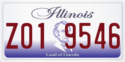 IL license plate Z019546