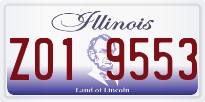IL license plate Z019553