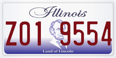 IL license plate Z019554