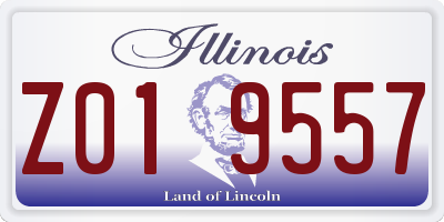 IL license plate Z019557