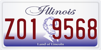 IL license plate Z019568