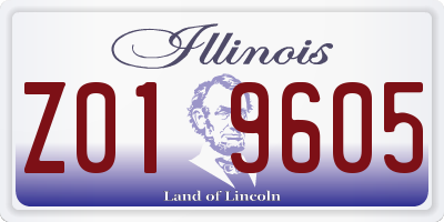 IL license plate Z019605