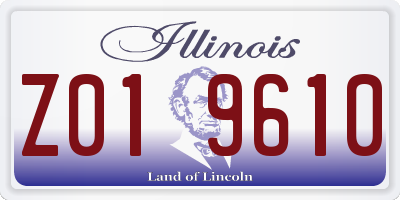 IL license plate Z019610
