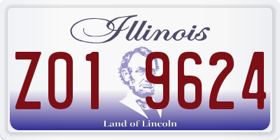 IL license plate Z019624