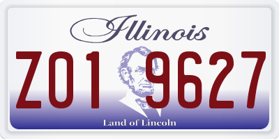 IL license plate Z019627