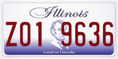 IL license plate Z019636