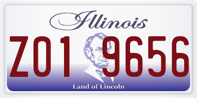 IL license plate Z019656