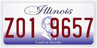 IL license plate Z019657