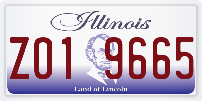 IL license plate Z019665