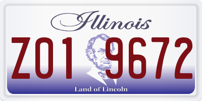 IL license plate Z019672