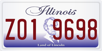 IL license plate Z019698
