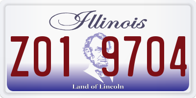 IL license plate Z019704