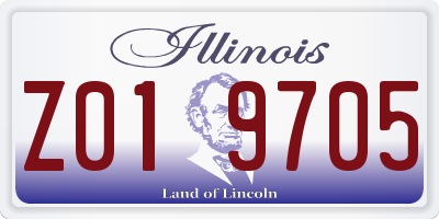 IL license plate Z019705