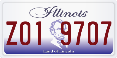 IL license plate Z019707