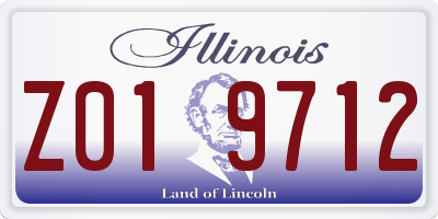 IL license plate Z019712