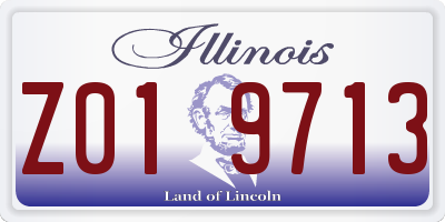 IL license plate Z019713