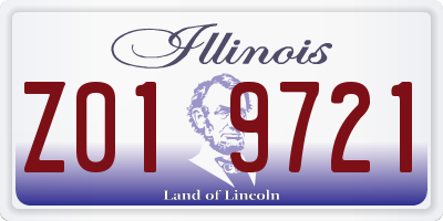 IL license plate Z019721