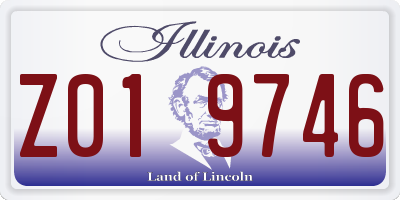 IL license plate Z019746