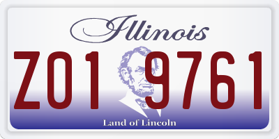 IL license plate Z019761