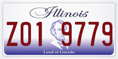 IL license plate Z019779