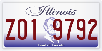 IL license plate Z019792