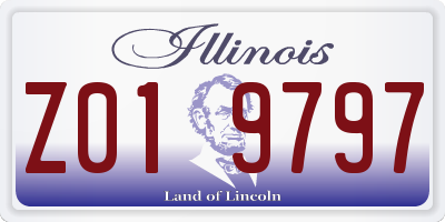 IL license plate Z019797