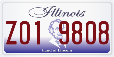 IL license plate Z019808