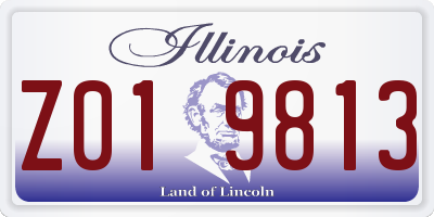IL license plate Z019813