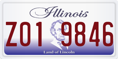 IL license plate Z019846